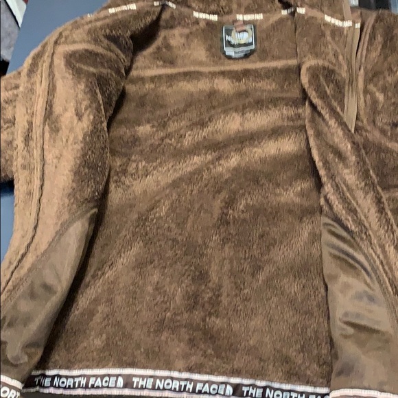 The North Face Brown Furry Zip Up Jacket - Picture 4 of 4